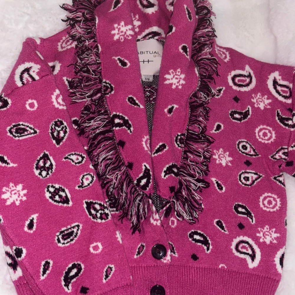 Habitual Fuchsia Paisley Women's Cardigan